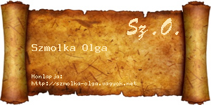Szmolka Olga névjegykártya